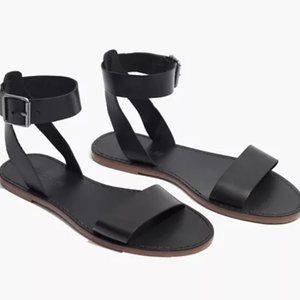Madewell boardwalk ankle strap sandal black